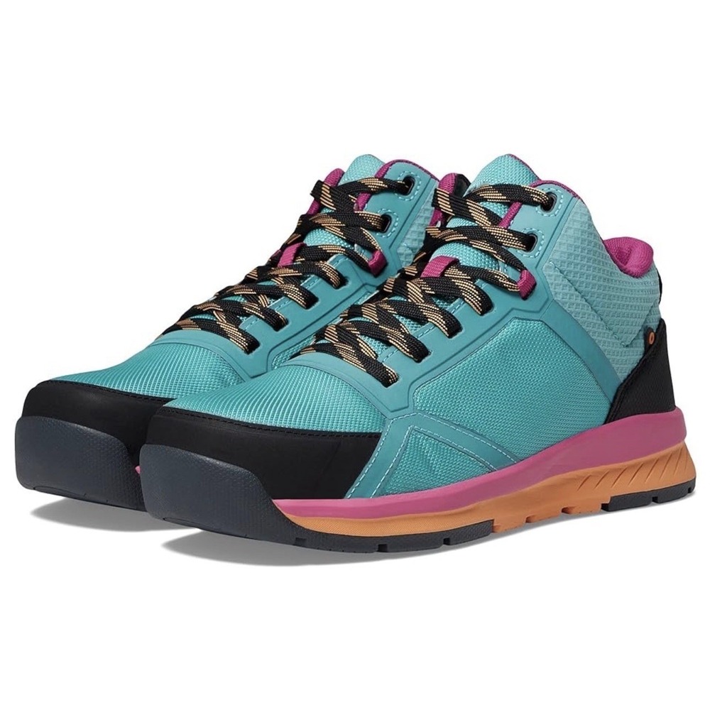 Bogs Sandstone Mid Composite Safety Toe, Turquoise Multi, Women's Shoes, Size 7